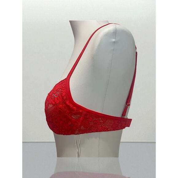 Free People x We Are HAH Demi Lace Hook Up Underwire Bra Blood Red C 30–38 NWT - Picture 3 of 4